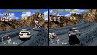 Sega Rally Championship arcade 2 player 60fps