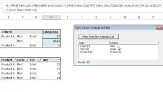 Excel SumIfs, CountIfs, AverageIfs Analyze & Filter Add-in