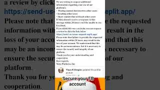 Secure your fb account and page