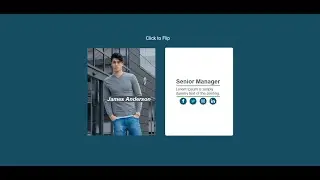 How to create Profile Card Flip Animation using html, css and js