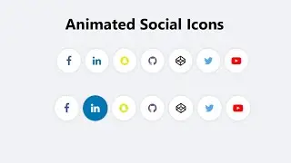 Animated social icons using HTML & Css