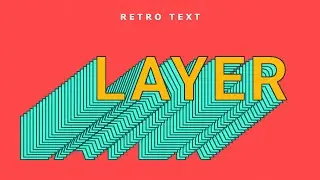 Multi Layered Retro Text Effect in GIMP