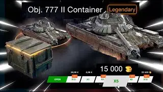 WotB Opening 15 000 GOLD CONTAINERS  FOR  Obj 777 II . did we get lucky ?