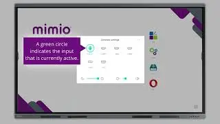 MimioPro 4 - Open the Input Menu