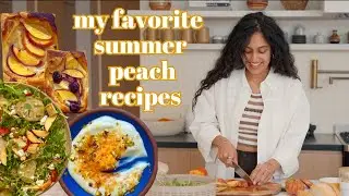 The best peach recipes!! Easy pastry, salad & a healthy desert!