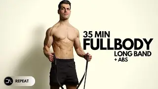 35 min COMPACT Full body RESISTANCE BAND workout | No Attaching | + ABS