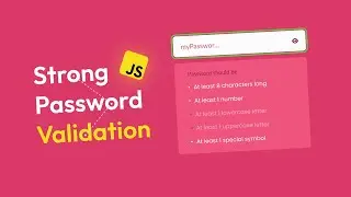 Password Validation Check in HTML CSS & JavaScript | Password Strength Check in JavaScript