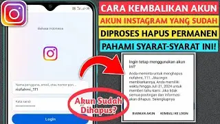 CARA MENGEMBALIKAN AKUN INSTAGRAM YANG SUDAH DIHAPUS | TERBARU