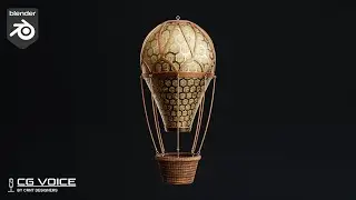 Hot Air Balloon ornament modeling in blender _ blender  modeling