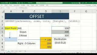 OFFSET function in Excel - To make your Cell reference Dynamic | Mysterious formulas, One must learn