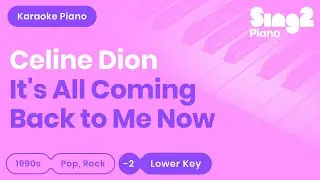 Céline Dion - Its All Coming Back To Me Now (Lower Key) Piano Karaoke