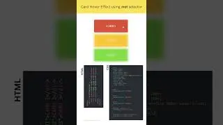 Card Hover using :not selector in HTML and CSS #htmlcss #csshovereffects