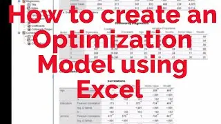 How to Create an Optimization Model Using Excel