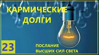 КАРМИЧЕСКИЕ ДОЛГИ. Послание Высших Сил Света. Лариса Добро.