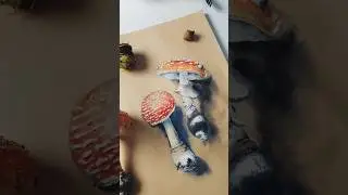 Рисую мухоморы новой гуашью Пинакс 🍄