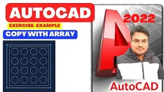 AUTOCAD TUTORIALS - COPY COMMAND WITH ARRAY USING SHORTCUT-COPY WITH ARRAY IN AUTOCAD