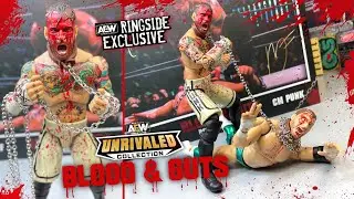 AEW UNRIVALED BLOOD & GUTS DOG COLLAR MATCH CM PUNK & MJF FIGURE SET REVIEW!