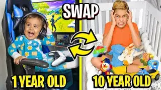 10 year old SWAPS Bedrooms with 1 year old Baby!! (Hilarious) 😂 | The Royalty Family