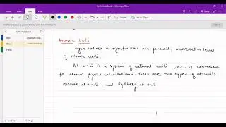 Atomic Units In Quantum Chemistry