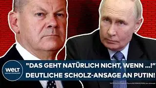 UKRAINE-KRIEG: Friedenskonferenz? "Das geht natürlich nicht, wenn ...!" Klare Scholz-Ansage an Putin