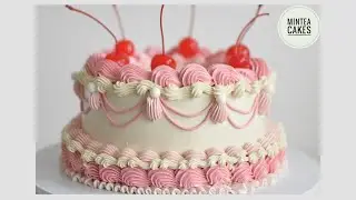 Pink Vintage Cake Decorating || Cake Decorating || #shorts