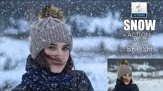 How To Use Snow Photoshop Action with Brush In Adobe Photoshop CC 2018