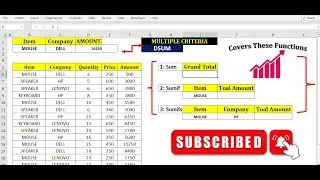 How To Use DSUM Function In Excel| DSUM Function In Excel JK TUTORIALS