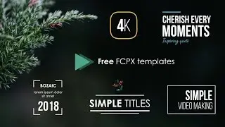 6 Free Simple Titles - FCPX Templates