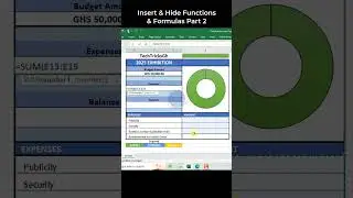 Insert and Hide Functions and Formulas Part 2 | TechTricksGh #shorts