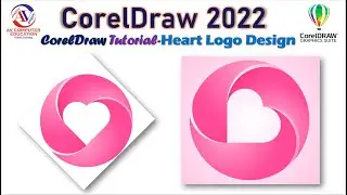 Coreldraw logo design tutorial || Heart Logo design in CorelDraw 2022