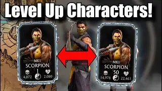 How to LEVEL UP Characters Fast and Easy in MK Mobile!