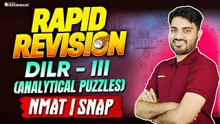 Analytical Puzzles - Rapid Revision | DILR Quick Revision #3 | For NMAT & SNAP Exam