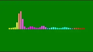4 color line audio spectrum,Green screen line audio spectrum