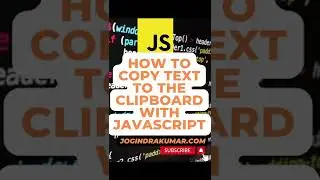 How to copy text to the clipboard with JavaScript #html #css #javascript #copy #text #shorts