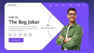 Animated Portfolio Website Template in HTML CSS and JS | Personal Website with Dark & Light Mode Web