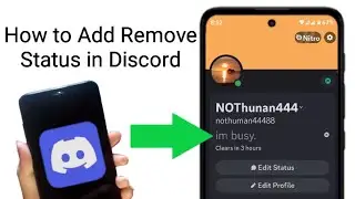 How to add or remove status on Discord Mobile