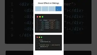 13/100 CSS Animation: Hover Effect on Siblings | HTML & CSS 