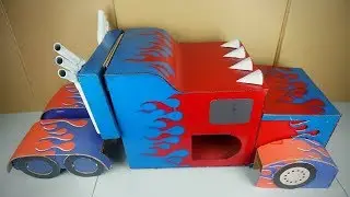 BigS_transforming #4 || How to Make OPTIMUS PRIME out of Cardboard - DIY Transformer Costume