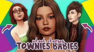 Random Wheel Decides Townies Babies?! 👶 | Sims 4 Create a Sim Challenge