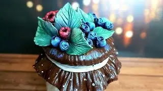 DIY Лепка из массы малина, голубика  /  Декор баночки