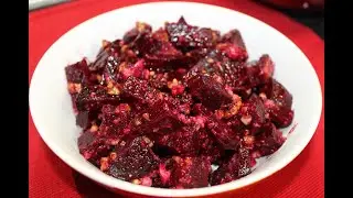 SUPER SALAD!  How to bake beets in the oven? Easy, Tasty and Healthy! English subtitles.