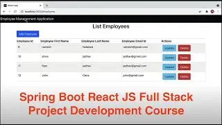 Spring Boot Full Stack Project | React JS + Spring Boot CRUD Full Stack Web Application
