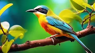 Birdsong Therapy 4K 🌿 Soft music helps to free the mind and relieve stress 🌺 Calms the nervous sy...