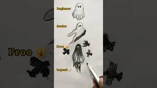 How to Draw Ghost Horror Ghost Drawing #art #drawing #shorts