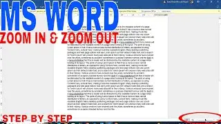 ✅  How To Zoom In And Zoom Out In Ms Word 🔴