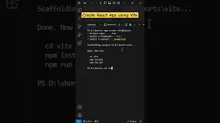 Create a React App using Vite JS. #react #vitejs #coding #programming