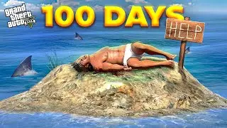 Franklin Surviving 100 Days On An Island in GTA 5 !