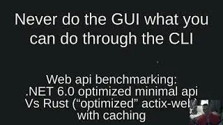 Web api benchmarking (with caching): .NET 6.0 optimized minimal api vs Rust (“optimized” actix-web)