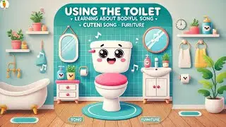 Using the Toilet - Learning About Bodily Waste and Helpful Song | Cuteni Song For Kids - Furniture