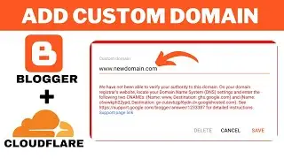 How to Add Custom Blogger Domain Using Cloudflare DNS 2024 | Connect Blogger to Cloudflare